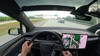 2024 TESLA MODEL X POV DRIVE TO WORK ASMR [upl. by Ennagrom]