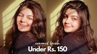 How To Color Your Hair At Home Under Rs150  Garnier Caramel Brown [upl. by Esiuqram]