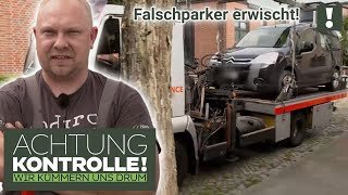 Abschleppen bitte Falschparker BLOCKIERT wichtige Baustelle  Achtung Kontrolle  Kabel Eins [upl. by Garald]