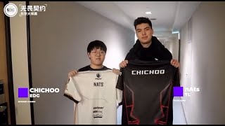 EDG Chichoo amp TL Nats amp T1 Xeta Exchanging Jerseys [upl. by Dielle981]