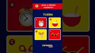 Escolha a alternativa Correta shorts quiz espanholsimples espanhol [upl. by Perrins]