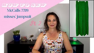 How to sew McCalls 7789  misses jumpsuit  part 2 [upl. by Thorlay]