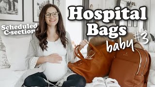 WHAT YOU ACTUALLY NEED IN YOUR HOSPITAL BAG 2021  Scheduled Csection Baby 3 [upl. by Irolav]