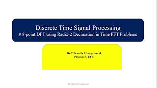 8 Point DFT using Radix2 DIT FFT with scientific calculator [upl. by Eisset]