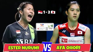 Ester Nurumi Tri Wardoyo vs Aya Ohori  UBER CUP 2024  INA vs JPN  Women Single [upl. by Nylteak843]