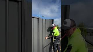 Colorbond fence install fencebuilding diy construction work homeimprovement howto [upl. by Punak]