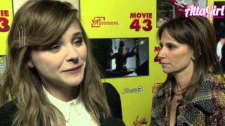 Chloe Grace Moretz talks Periods amp Blood for Movie 43 Premiere [upl. by Yditsahc]