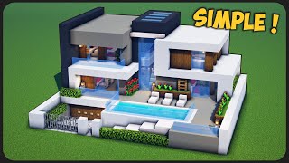 Cara Membuat Rumah Modern Simple   Minecraft Modern Pt94 [upl. by Celene]