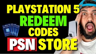 PLAYSTATION 5 How To Redeem Codes in PSN Store [upl. by Erlinna]