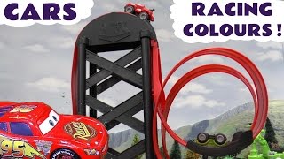 Toy Cars Colorful Racing Challenge With Lightning McQueen [upl. by Gredel810]