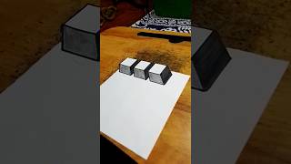 Easy and unique 3d illusion Drawing 😍  voice by mrroshan3dart shorts illusion viral [upl. by Oiznun]