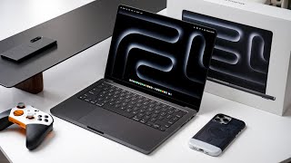 MacBook Pro M3 MAX UNBOXING and Setup  SPACE BLACK [upl. by Kannan603]