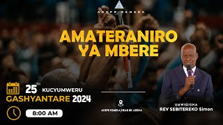 LIVE AMATERANIRO YO KU CYUMWERU  25022024  ADEPR REMERA [upl. by Arrahs]