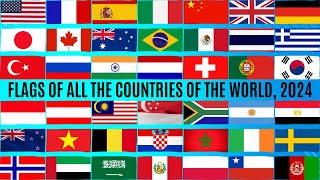 Flags Of All The Countries Of The World 2024  Updated Collection  Quizs World [upl. by Enrichetta96]