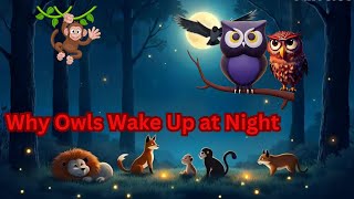 The Owl’s Nighttime Secret  Why Owls Wake Up at Night  Bedtime Stories for Kids in English [upl. by Teteak]