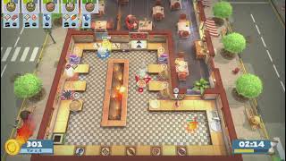 Overcooked 2 All You Can Eat Level Kevin 4 Two Players Three Stars [upl. by Gurias170]