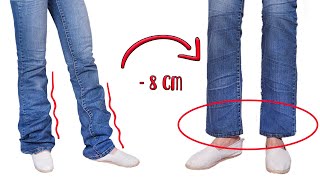 Amazing sewing trick  how to hem jeans while keeping the original hem [upl. by Lewin]