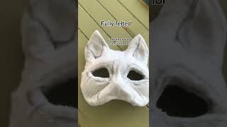 The making of Tundra Sprout’s mink snow bengal mask Not a theriotype therian therianmask cat [upl. by Veejar]