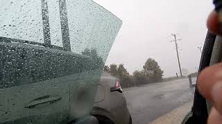 Strong gusts and Hail pelting the car in Fishersville VA severe storm 72523 [upl. by Akedijn839]