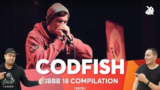 CODFISH  Grand Beatbox Battle Champion 2018 Compilation  REACTION [upl. by Alaj970]