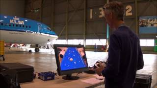 KLM drone inspection B737800 by MainBlades amp KLM EampM [upl. by Adriene745]