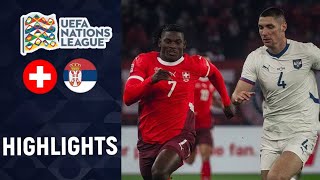 Schweiz vs Serbien 11 Highlights UEFA Nations League 2024 србија швајцарске [upl. by Tisdale]