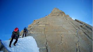 Dent du Geant 4013m dente del gigante 17082014 [upl. by Alleuqahs144]