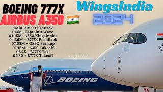 Boeing 777X 1st Takeoff from India amp India‘s 1st Airbus A350 Closeup View AirIndia A350 B777X HD [upl. by Aiela]