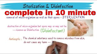 All About sterilization and Disinfection  Different method of sterilization make your Notes [upl. by Rica]