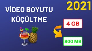 KALİTE KAYBI OLMADAN VİDEO BOYUTU KÜÇÜLTME  HandBrake 2021 [upl. by Hagai]