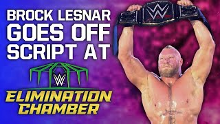 Brock Lesnar Goes Off Script At WWE Elimination Chamber 2022  Madcap Moss Injury Update [upl. by Brunella]