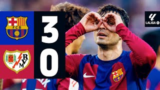 FC BARCELONA 3 vs 0 RAYO VALLECANO  LALIGA 202324 MD37 [upl. by Helali234]