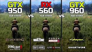 GTX 950 vs GTX 960 vs RX 560  Test In 8 Games [upl. by Annaiek358]