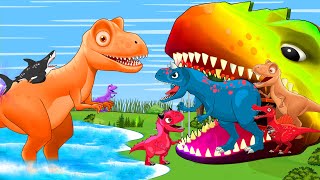 Rexy Shark Worlds Longest Waterslide  Spinosaurus Dominion Funny Dinosaur Cartoon for Families [upl. by Dwyer]