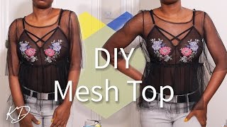 HOW TO MAKE A MESH TOP  EASY SEWING TUTORIAL  KIM DAVE [upl. by Cinda]