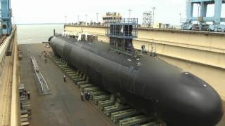 Indiana SSN 789 Rollout and Launch [upl. by Dorin84]