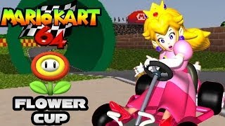 Mario Kart 64 Flower Cup 150cc Race to Mario Kart 8 Marathon [upl. by Zetes]