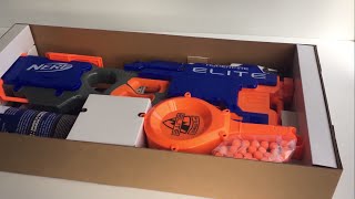 Nerf Elite Hyperfire Review  Fully Automatic Blaster [upl. by Aicela]