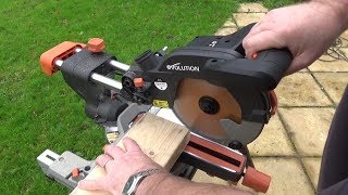 The Evolution R210SMS Sliding Mitre Saw Review [upl. by Yllil]