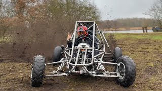 Homemade CBR1000 CrosskartBuggy first test drive [upl. by Eceinej]