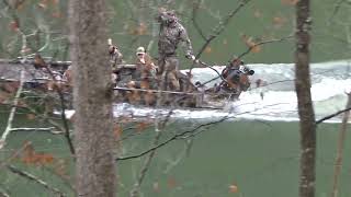 Philpott Lake 3 Guys in a Boat loud in approach 27 January 2024 [upl. by Aeel]