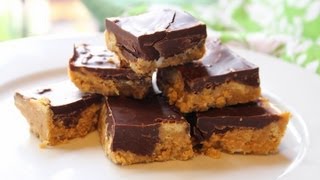 Chocolate Peanut Butter Squares Recipe Local Savour Kitchen [upl. by Lednic983]