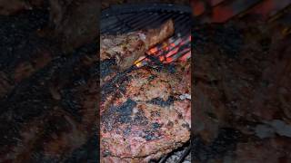 Charcoal Grilling Tomahawk Ribeye Steaks grilling yummy steak food [upl. by Nnyltak]