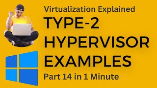 Virtualization Explained  Type 2 Hypervisor Examples  Part 14 in 1 Minute  Windows Server 2022 [upl. by Deena]