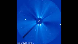 Video Solar Flyby of Comet C2023 A3 TsuchinshanATLAS [upl. by Boatwright]