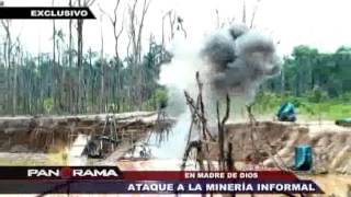 Ataque a la minería informal comienzan operativos en Madre de Dios [upl. by Giannini]