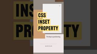 CSS Inset Property  The Key to Simplified Positioning [upl. by Bradan520]