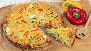 Rezept ITALIENISCHE FRITTATA MIT BUNTEN GEMÜSE Vegetarisch amp Low Carb  Kochen mit Melodie [upl. by Lohrman]