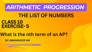 Arithmetic progression  Exercise 5  class 10  ncert [upl. by Wessling]