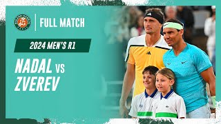 Zverev vs Nadal 2024 Mens round 1 Full Match  RolandGarros [upl. by Enirual604]